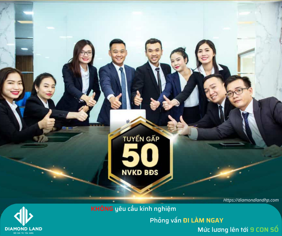 Diamond Land tuyển dụng nhân viên kinh doanh bất động sản